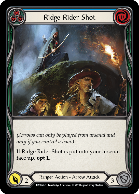 Ridge Rider Shot (Blue) [ARC065-C] (Arcane Rising)  1st Edition Rainbow Foil | Cracking-Singles