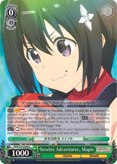 Newbie Adventurer, Maple (BFR/S78-E044 C) [BOFURI: I Don't Want to Get Hurt, so I'll Max Out My Defense] | Cracking-Singles