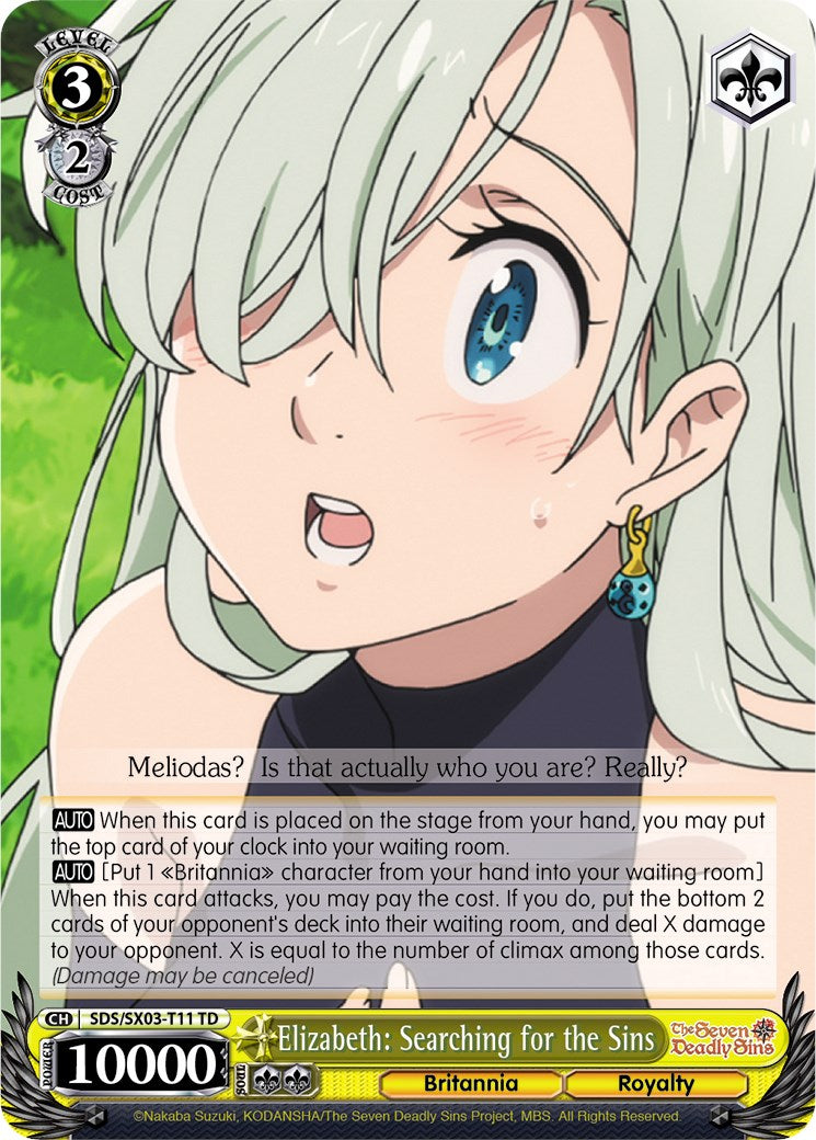 Elizabeth: Searching for the Sins (SDS/SX03-T11 TD) [The Seven Deadly Sins] | Cracking-Singles
