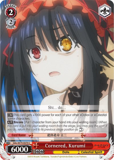 Cornered, Kurumi (DAL/W79-E070 C) [Date A Live] | Cracking-Singles