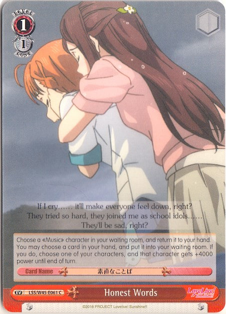 Honest Words (LSS/W45-E061 C) [Love Live! Sunshine!!] | Cracking-Singles