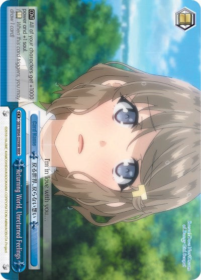Returning World, Unreturned Feelings (SBY/W64-E099R RRR) [Rascal Does Not Dream of Bunny Girl Senpai] | Cracking-Singles