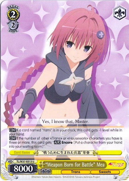 "Weapon Born for Battle" Mea (TL/W37-E013 U) [To Loveru Darkness 2nd] | Cracking-Singles