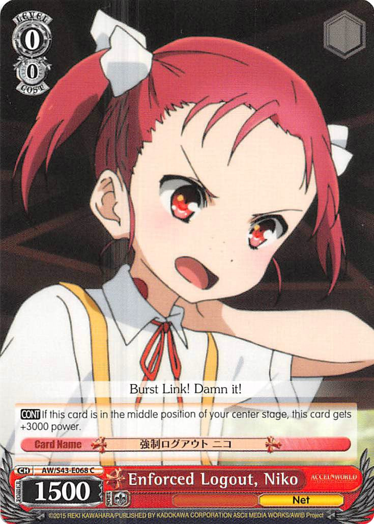 Enforced Logout, Niko (AW/S43-E068 C) [Accel World -Infinite Burst-] | Cracking-Singles