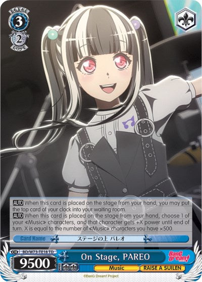 On Stage, PAREO (BD/W73-TE18 TD) [BanG Dream! Vol.2] | Cracking-Singles