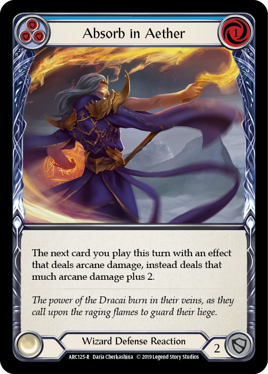 Absorb in Aether (Blue) [ARC125-R] (Arcane Rising)  1st Edition Normal | Cracking-Singles