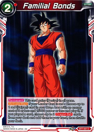 Familial Bonds (BT7-021) [Assault of the Saiyans] | Cracking-Singles
