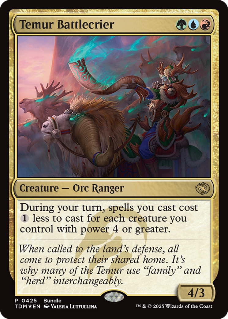 Temur Battlecrier (Bundle) [Tarkir: Dragonstorm Promos] | Cracking-Singles