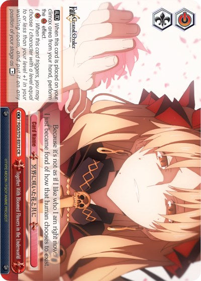 Together With Bloomed Flowers in the Underworld (FGO/S75-E073 CR) [Fate/Grand Order Absolute Demonic Front: Babylonia] | Cracking-Singles