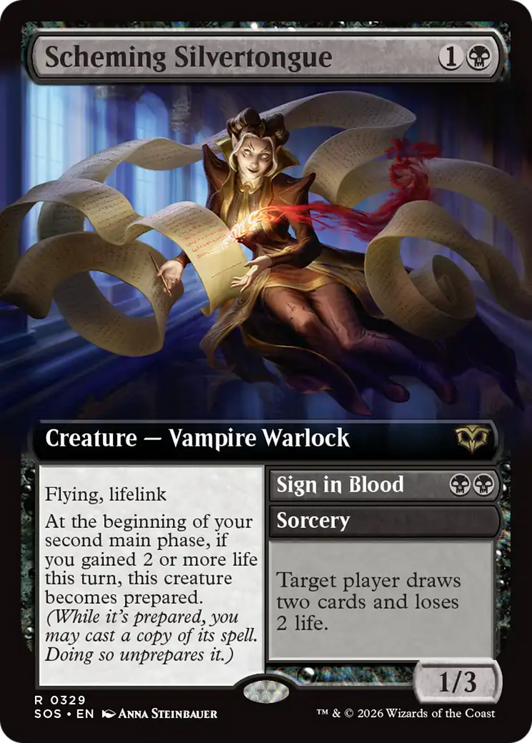 Scheming Silvertongue (Extended Art) [Secrets of Strixhaven] | Cracking-Singles
