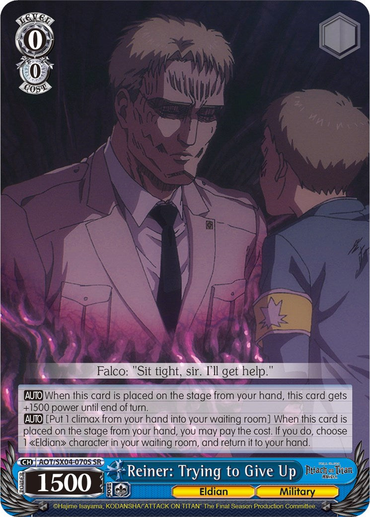 Reiner: Trying to Give Up (Foil) [Attack On Titan: Final Season] | Cracking-Singles