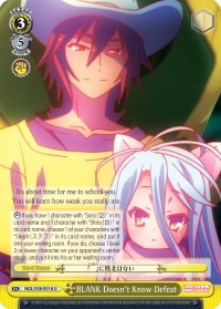 BLANK Doesn't Know Defeat (NGL/S58-E018 U) [No Game No Life] | Cracking-Singles