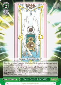Clear Card: RECORD (CCS/WX01-053 U) [Cardcaptor Sakura: Clear Card] | Cracking-Singles