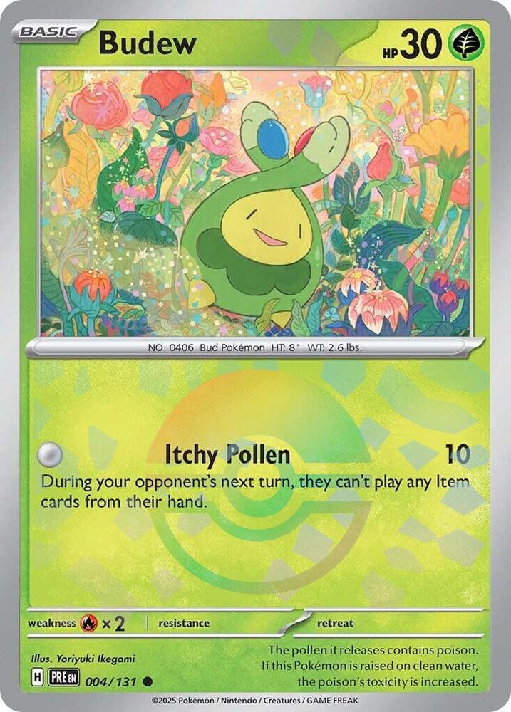 Budew (004/131) (Poke Ball Pattern) [Scarlet & Violet: Prismatic Evolutions] | Cracking-Singles