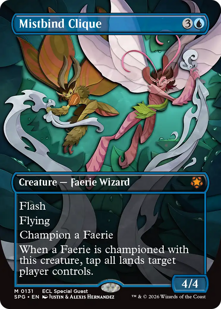 Mistbind Clique (Borderless) [Lorwyn Eclipsed Special Guests] | Cracking-Singles