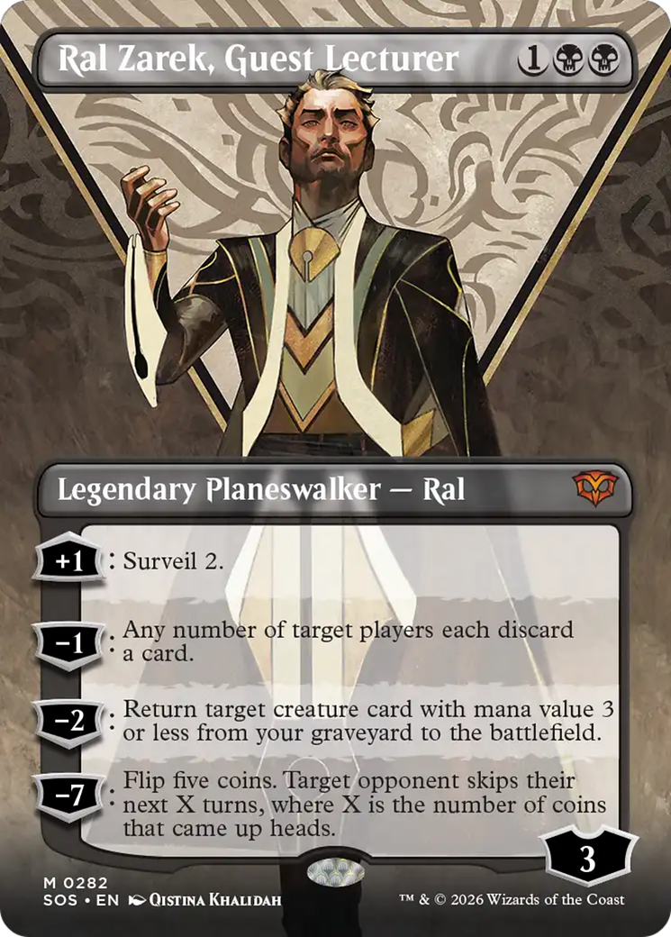 Ral Zarek, Guest Lecturer (Borderless) [Secrets of Strixhaven] | Cracking-Singles