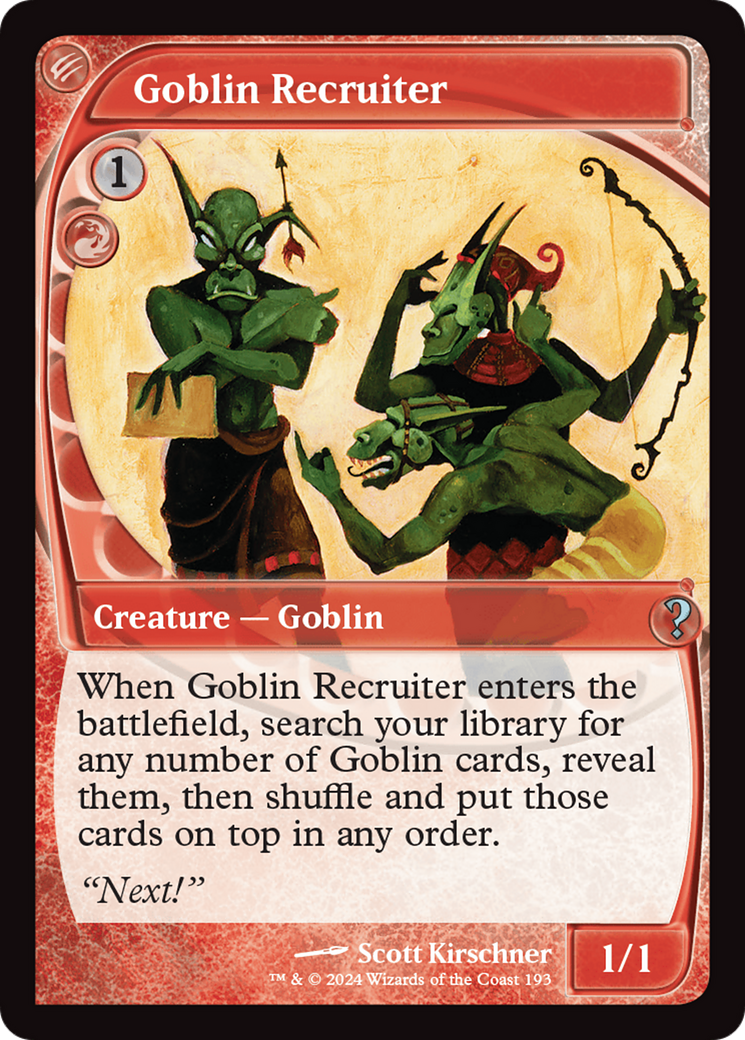 Goblin Recruiter (Future Sight) [Mystery Booster 2] | Cracking-Singles