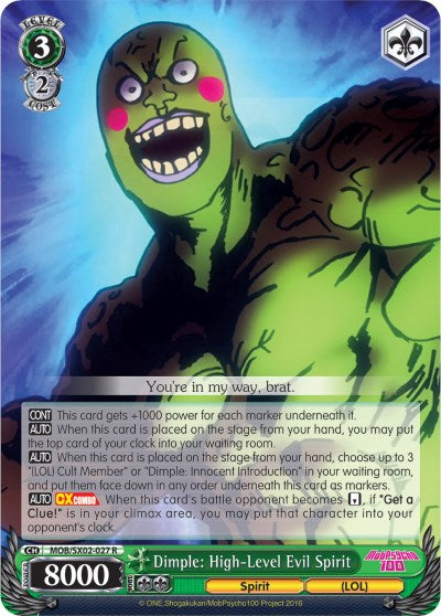 Dimple: High-Level Evil Spirit (MOB/SX02-027 R) [Mob Psycho 100] | Cracking-Singles