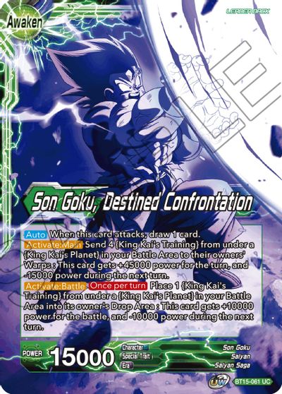 Son Goku // Son Goku, Destined Confrontation (BT15-061) [Saiyan Showdown] | Cracking-Singles