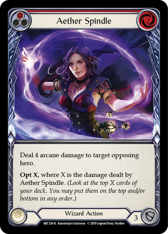 Aether Spindle (Red) [ARC126-R] (Arcane Rising)  1st Edition Normal | Cracking-Singles