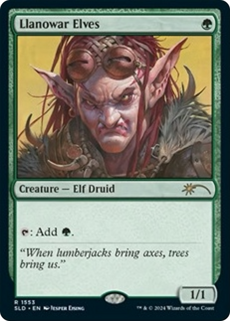 Llanowar Elves (1553) (Rainbow Foil) [Secret Lair Drop Series] | Cracking-Singles