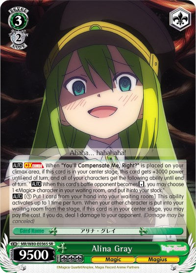 Alina Gray (MR/W80-E036S SR) [Magia Record: Puella Magi Madoka Magica [Side Story] (Anime)] | Cracking-Singles