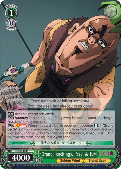 Grand Teachings, Pesci & F.M (JJ/S66-E031 R) [JoJo's Bizarre Adventure: Golden Wind] | Cracking-Singles