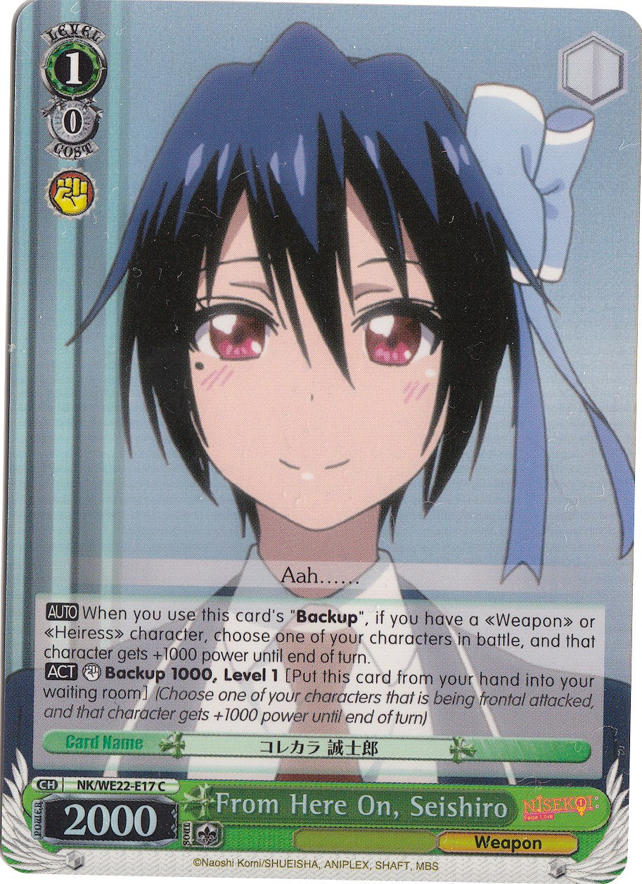 From Here On, Seishiro (NK/WE22-E17) (Parallel Foil) [NISEKOI Extra Booster] | Cracking-Singles