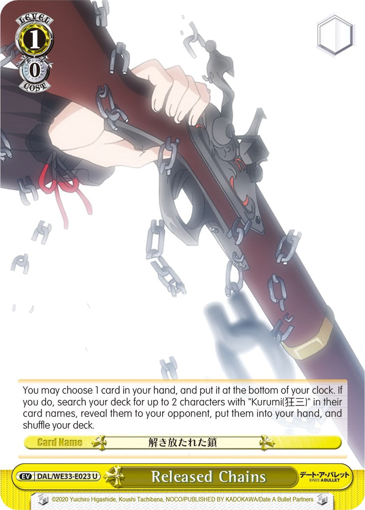 Released Chains (DAL/WE33-E023 U) [Date A Bullet] | Cracking-Singles