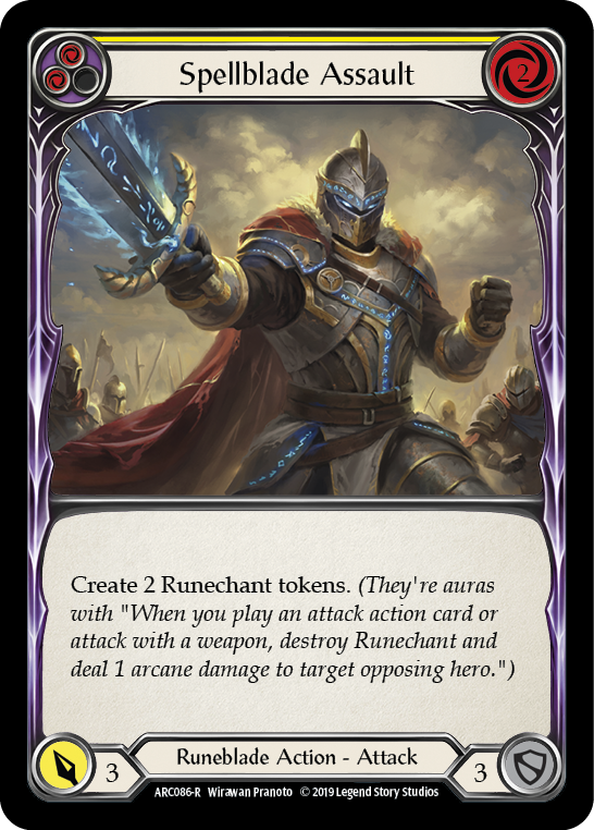 Spellblade Assault (Yellow) [ARC086-R] (Arcane Rising)  1st Edition Normal | Cracking-Singles