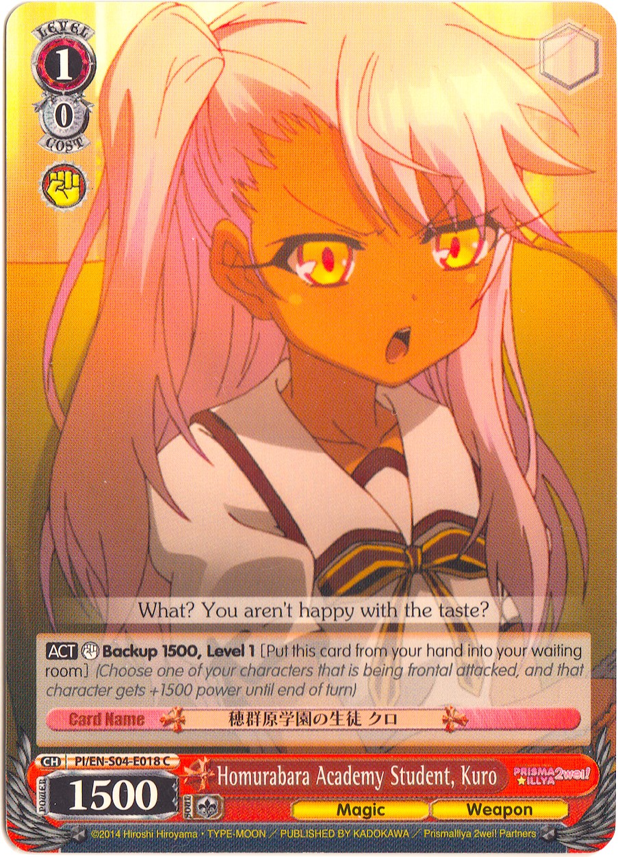 Homurabara Academy Student, Kuro (PI/EN-S04-E018 C) [Fate/kaleid liner PRISMA ILLYA DX] | Cracking-Singles
