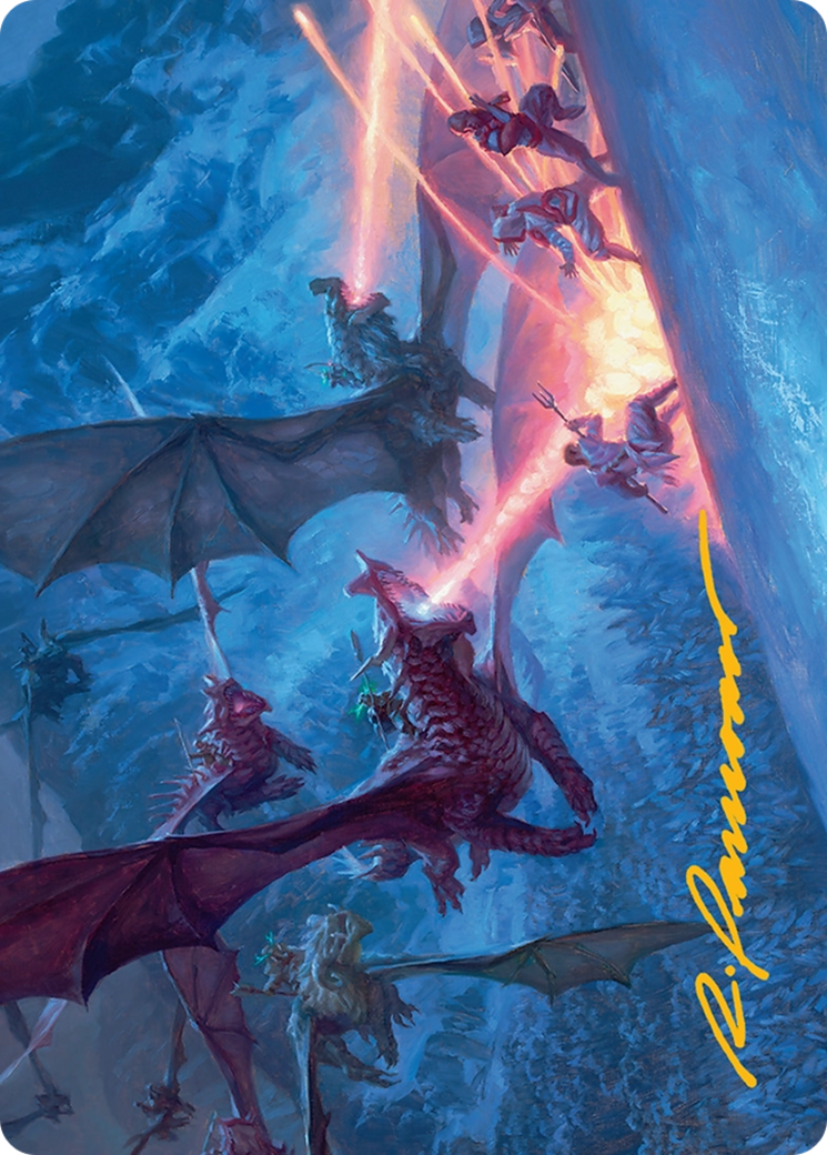 Dragonback Assault Art Card (22/54) [Tarkir: Dragonstorm Art Series] | Cracking-Singles