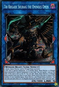 Tri-Brigade Shuraig the Ominous Omen [PHRA-EN048] Secret Rare | Cracking-Singles