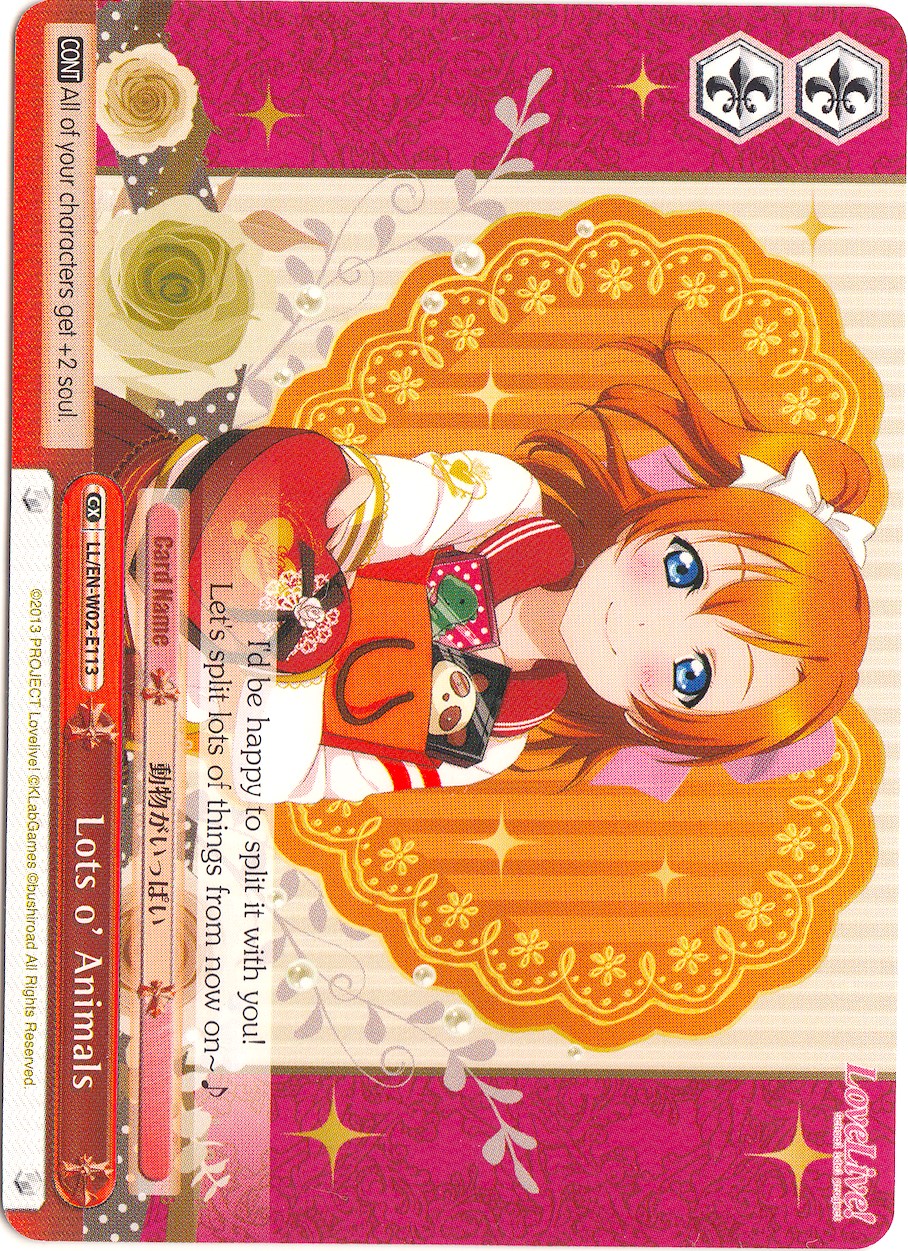 Lots o' Animals (LL/EN-W02-E113 CC) [Love Live! DX Vol.2] | Cracking-Singles