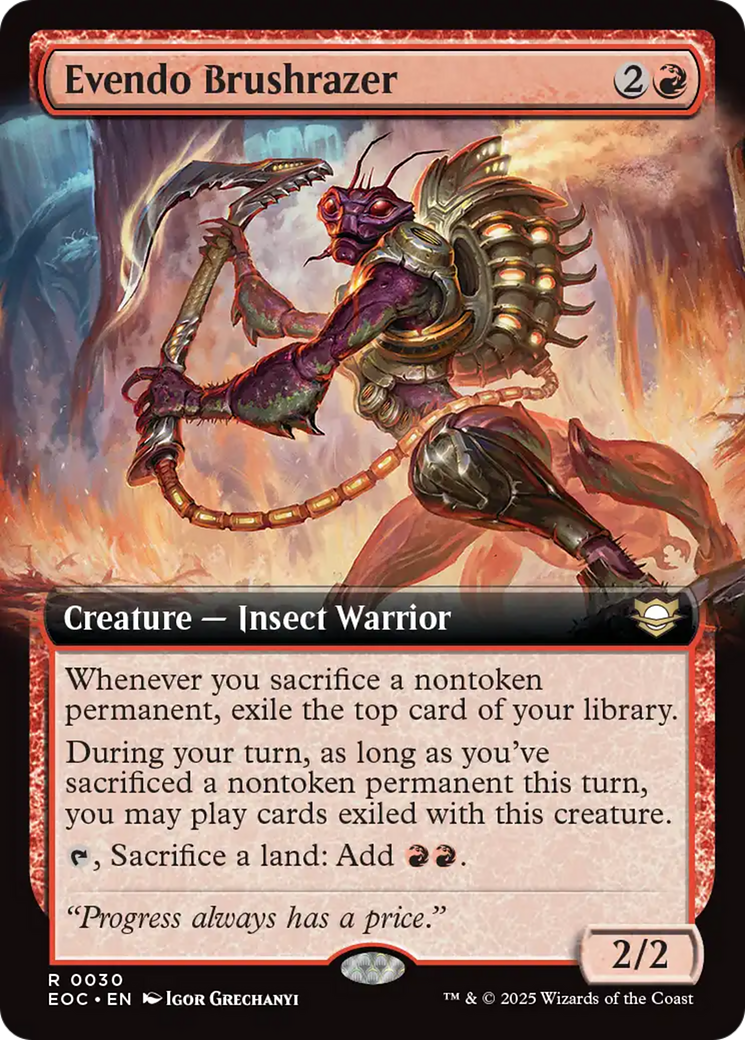 Evendo Brushrazer (Extended Art) [Edge of Eternities Commander] | Cracking-Singles