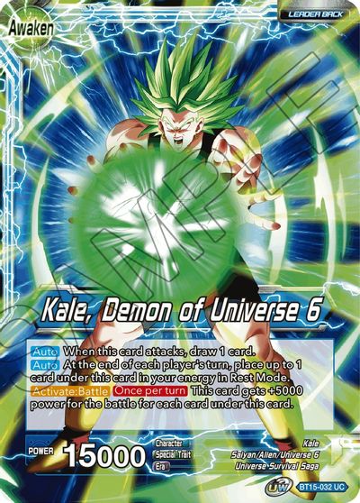 Kale // Kale, Demon of Universe 6 (BT15-032) [Saiyan Showdown] | Cracking-Singles