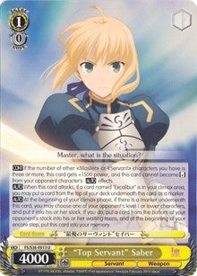 "Top Servant" Saber (FS/S36-E013 U) [Fate/Stay Night [Unlimited Blade Works] Vol. II] | Cracking-Singles