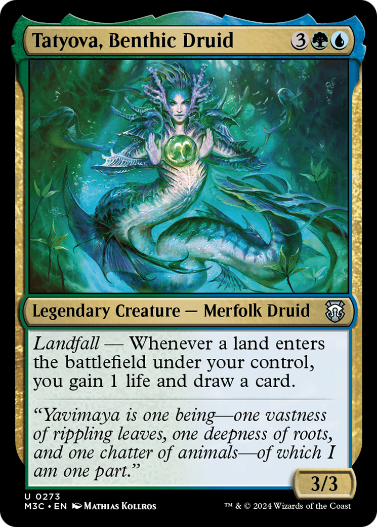 Tatyova, Benthic Druid (Ripple Foil) [Modern Horizons 3 Commander] | Cracking-Singles