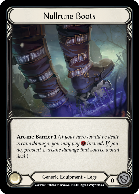 Nullrune Boots [ARC158-C] (Arcane Rising)  1st Edition Cold Foil | Cracking-Singles