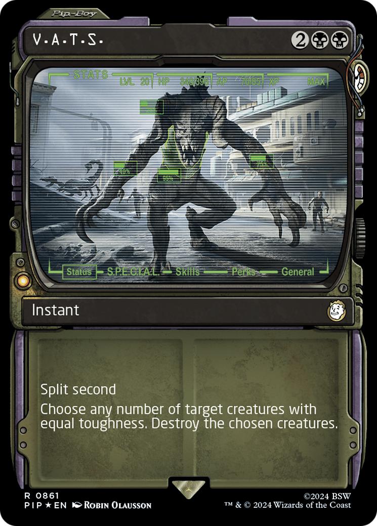 V.A.T.S. (Showcase) (Surge Foil) [Fallout] | Cracking-Singles