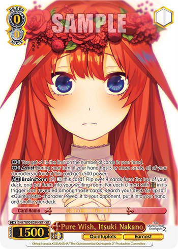 Pure Wish, Itsuki Nakano (5HY/W90-E054HYR HYR) [The Quintessential Quintuplets 2] | Cracking-Singles