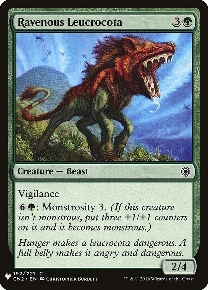Ravenous Leucrocota [Mystery Booster] | Cracking-Singles