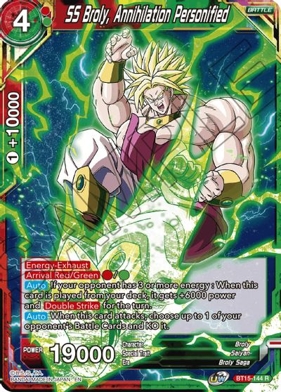 SS Broly, Annihilation Personified (BT15-144) [Saiyan Showdown] | Cracking-Singles