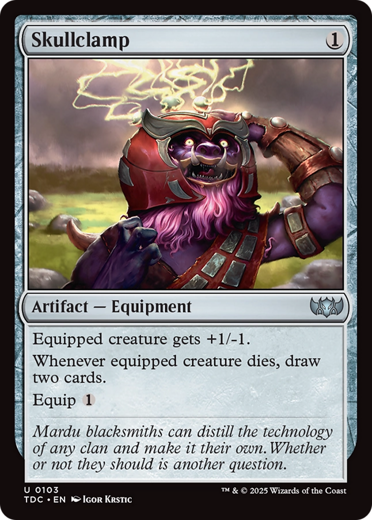 Skullclamp [Tarkir: Dragonstorm Commander] | Cracking-Singles