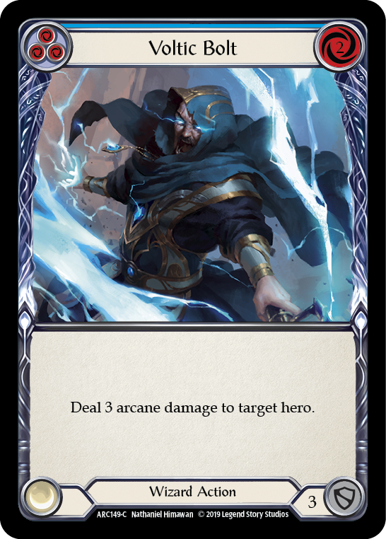 Voltic Bolt (Blue) [ARC149-C] (Arcane Rising)  1st Edition Rainbow Foil | Cracking-Singles