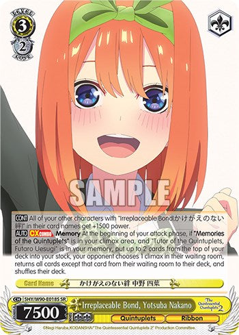 Irreplaceable Bond, Yotsuba Nakano (5HY/W90-E018S SR) [The Quintessential Quintuplets 2] | Cracking-Singles