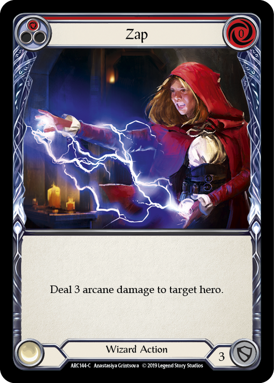 Zap (Red) [ARC144-C] (Arcane Rising)  1st Edition Normal | Cracking-Singles