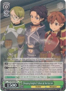 "Sleeping Knights" Talken & Nori & Jun (SAO/SE26-E09 R) (Parallel Foil) [Sword Art Online II Vol.2] | Cracking-Singles