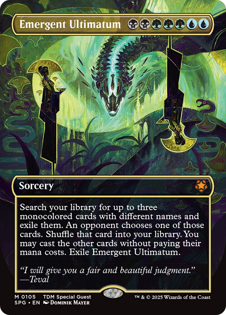 Emergent Ultimatum (Borderless) [Tarkir: Dragonstorm Special Guests] | Cracking-Singles