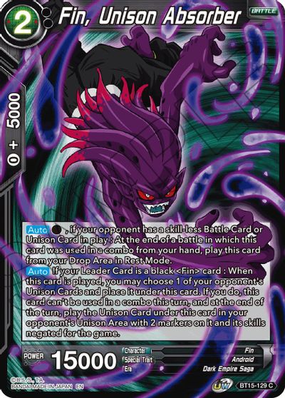 Fin, Unison Absorber (BT15-129) [Saiyan Showdown] | Cracking-Singles